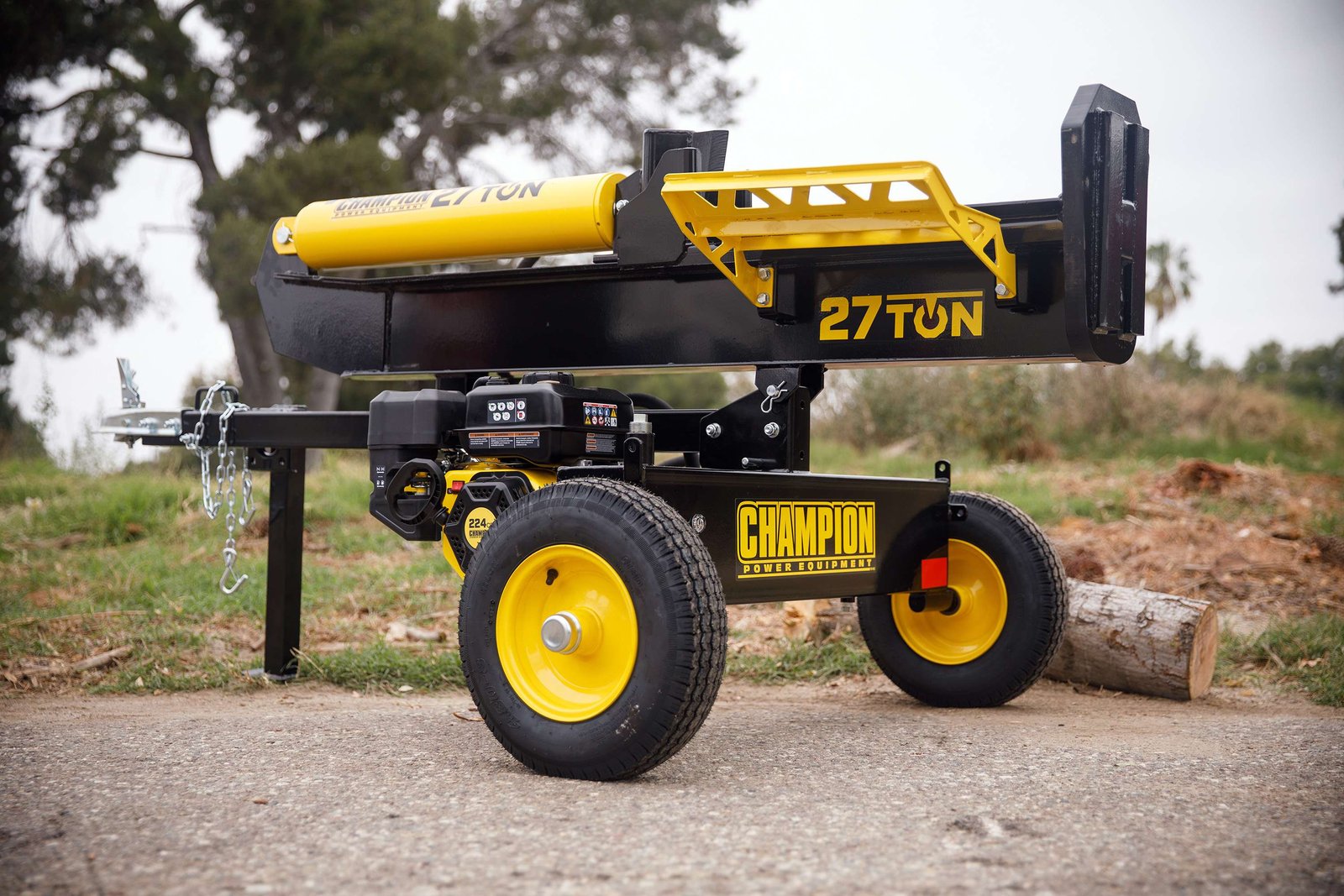 Champion 201312 27-Ton Log Splitter Horizontal/Vertical Full Beam Gas with Auto Return New