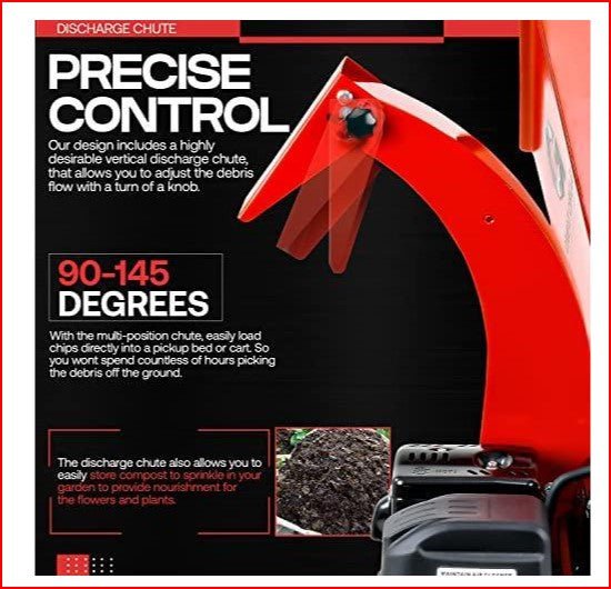 G GUO054 Mini Wood Chipper and Shredder 7HP 212CC Gas Engine 3" Max Branch Diameter New