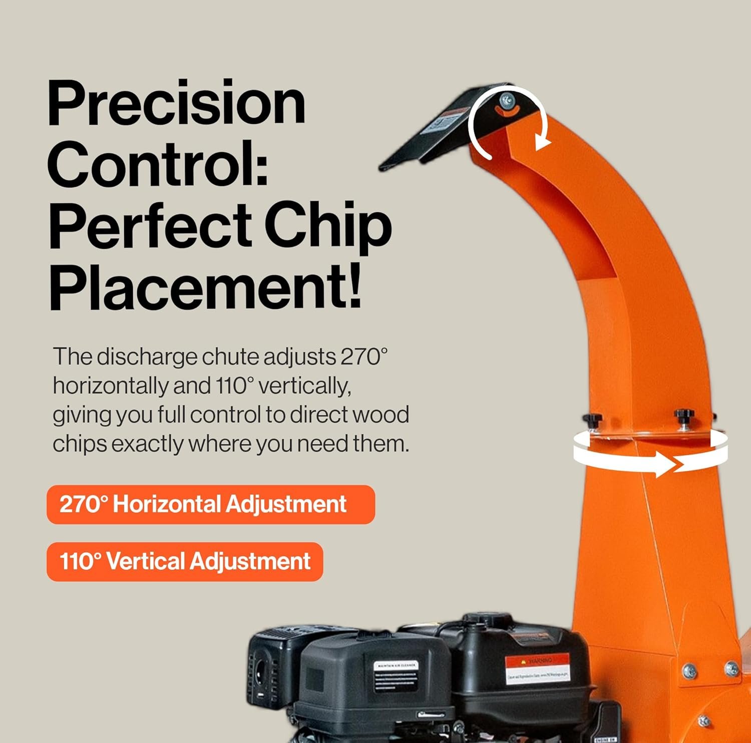 Super Handy GUO140 Towable Wood Chipper 5" Chipping Capacity 15 HP Gas Electric Start New