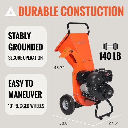 EFCUT C40 Wood Chipper 4" Shredder Mulcher 9 HP 274cc Gas-Powered Heavy Duty New