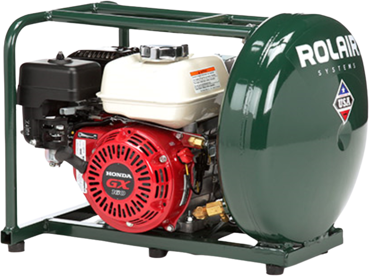 Rolair GD5000PV5H Air Compressor Hand Carry 5 gal. Gas 5.5 HP Honda GX160 Engine Single Stage Pump Manufacturer RFB