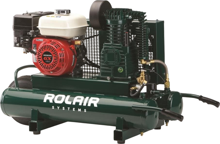 Rolair 4090HK17 Air Compressor Wheeled 9 Gal. Gas 5.5 HP Honda GX160 Engine Single Stage Pump New