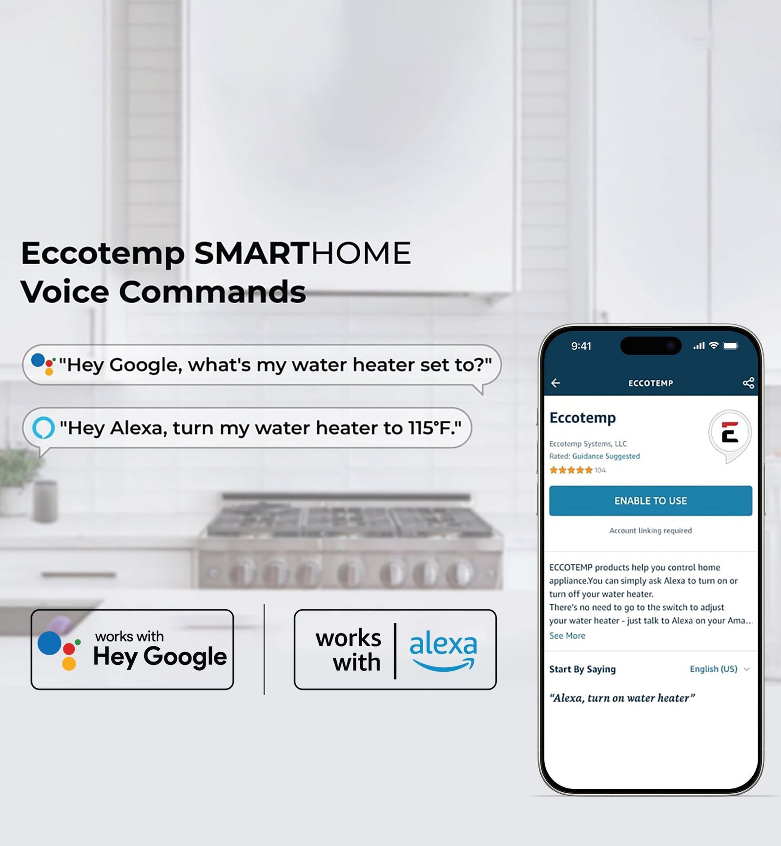 Eccotemp SH22-ILP SmartHome Tankless Water Heater Liquid Propane 6.8 GPM Indoor Wi-Fi Open Box